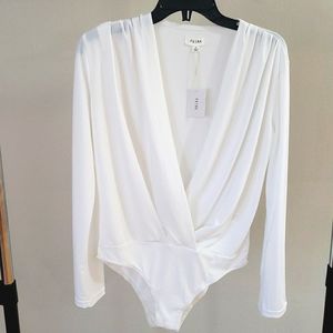 Prima white Long sleeve Bodysuit